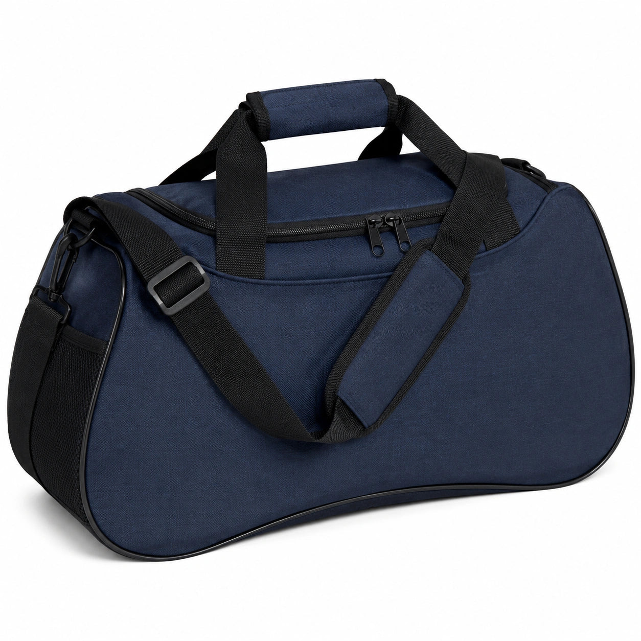 Borsa da palestra 45 x 25 x 25 cm in tessuto blu navy - tracolla regolabile