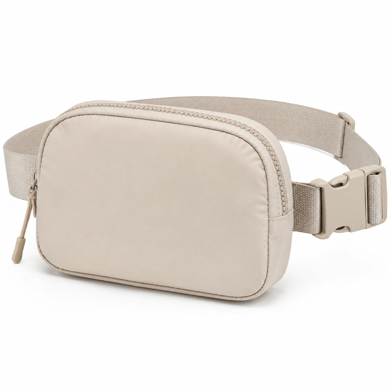 Marsupio 22 x 14 x 6 cm in tessuto sintetico beige con cintura regolabile per uso quotidiano