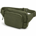 Marsupio 23 x 15 x 7 cm in tessuto verde oliva - Tasche multiple per uso quotidiano