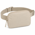 Marsupio 20 x 5 x 13 cm in poliestere beige con cintura regolabile e chiusura a zip