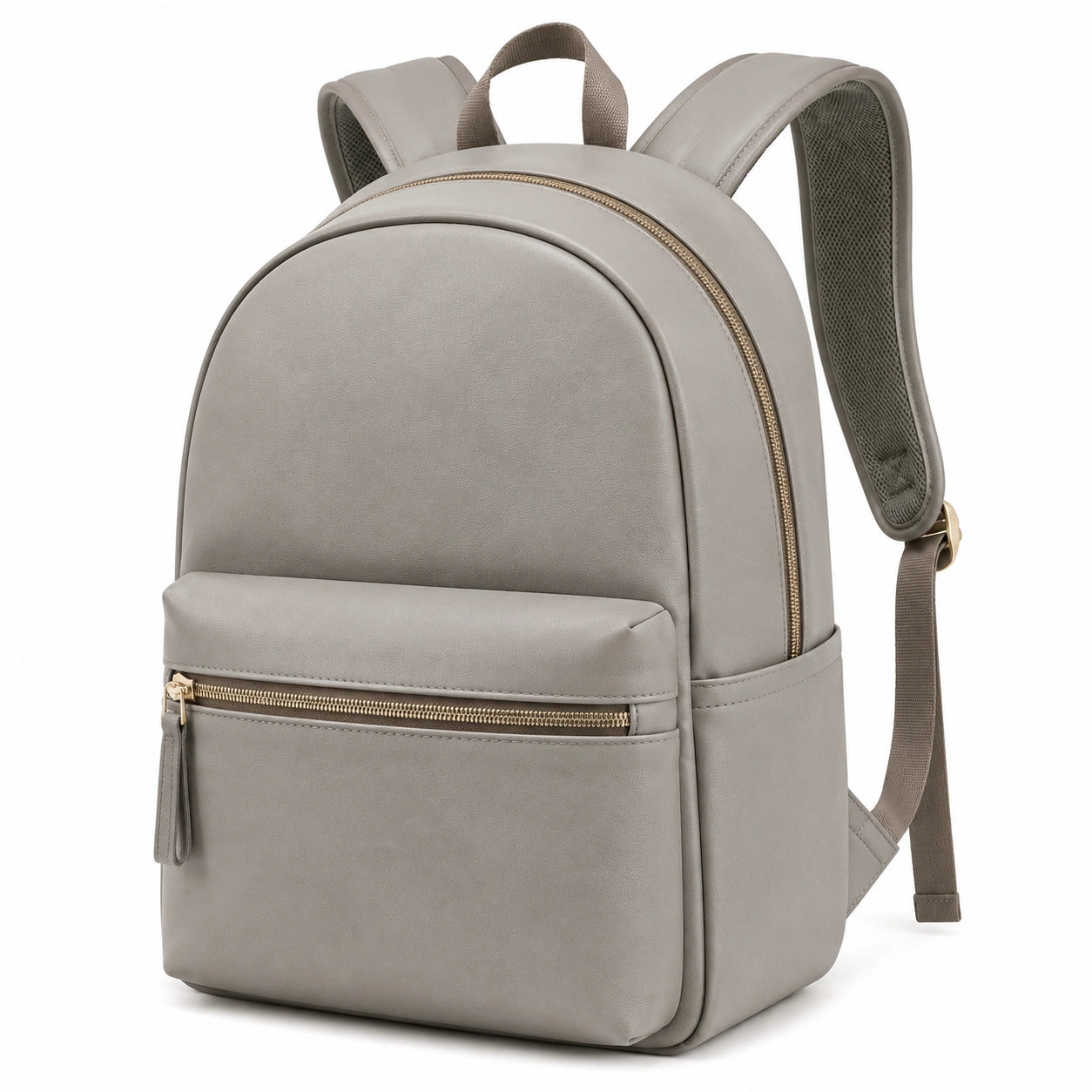 Zaino 30 x 14 x 40 cm in materiale sintetico grigio con tasche e spallacci imbottiti