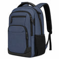 Zaino 32 x 18 x 48 cm in tessuto sintetico blu con scomparti multipli e spallacci regolabili